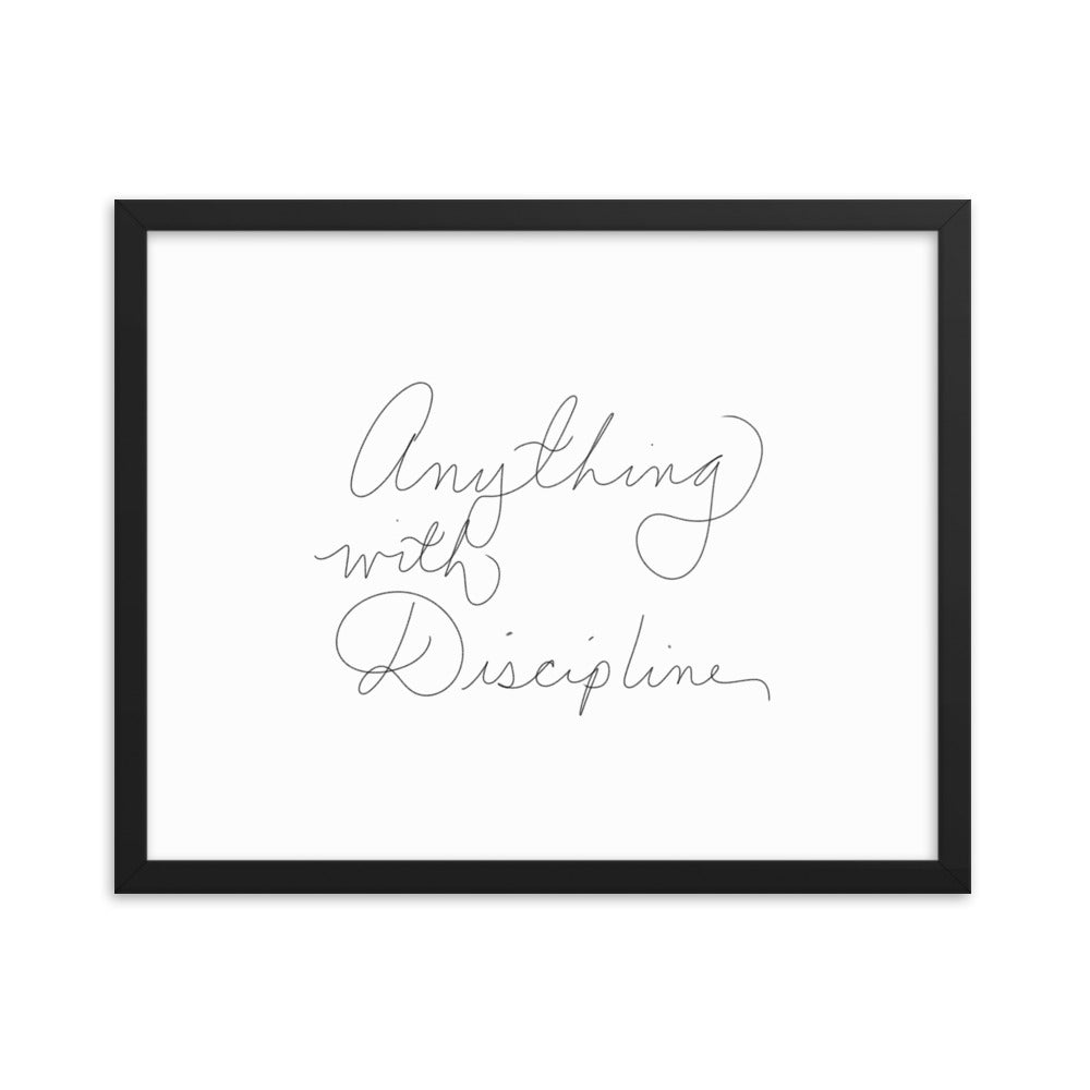Anything With Discipline - Framed Photo Paper Poster - Cart Retail