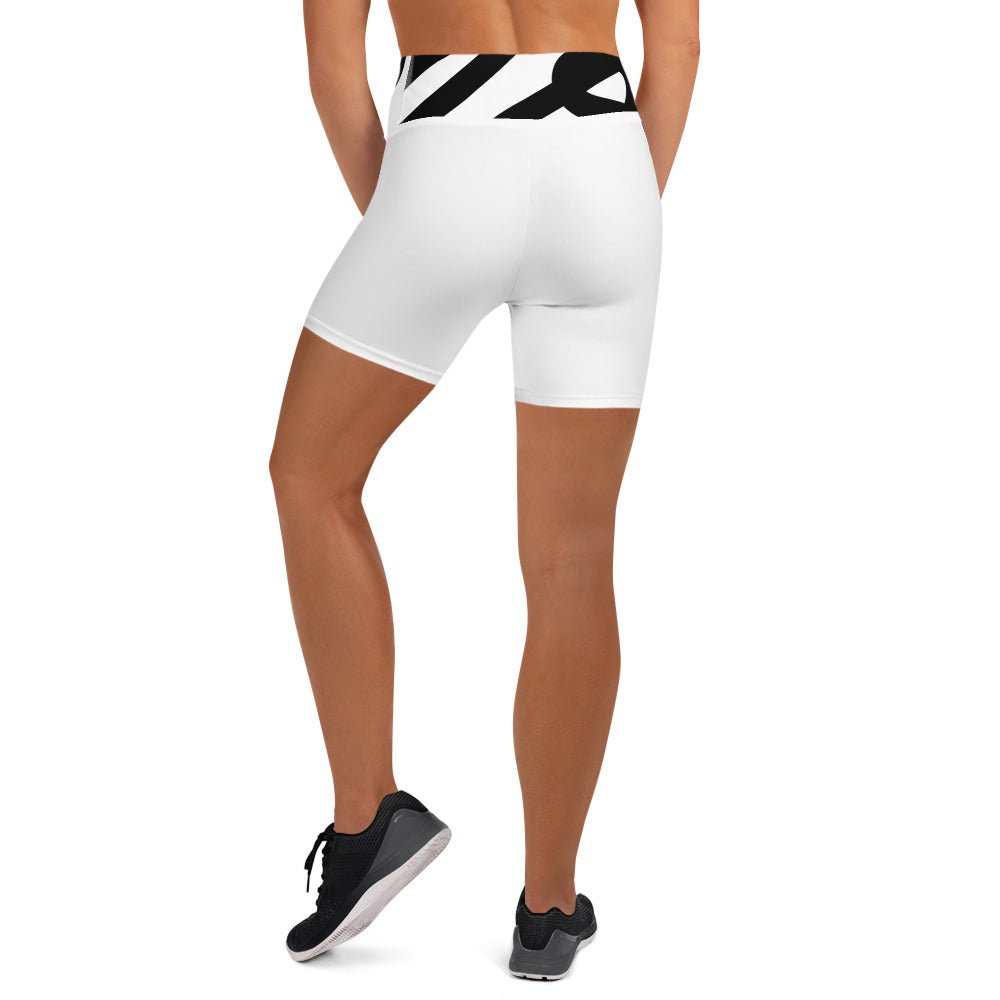 Black Hand Designed Graphic Print Fitness Shorts - Cart Retail