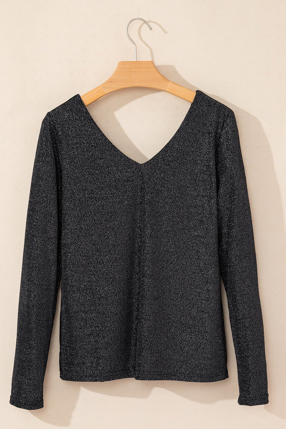 Bowknot V - Neck Long Sleeve Blouse - Cart Retail