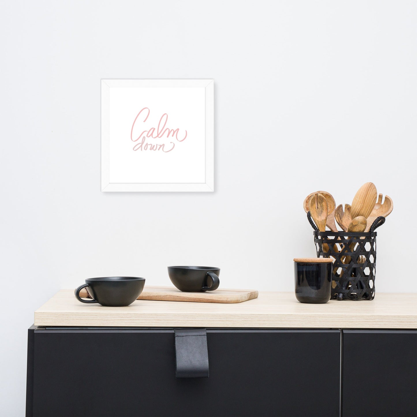 "Calm Down" Framed Wall Art - Cart Retail