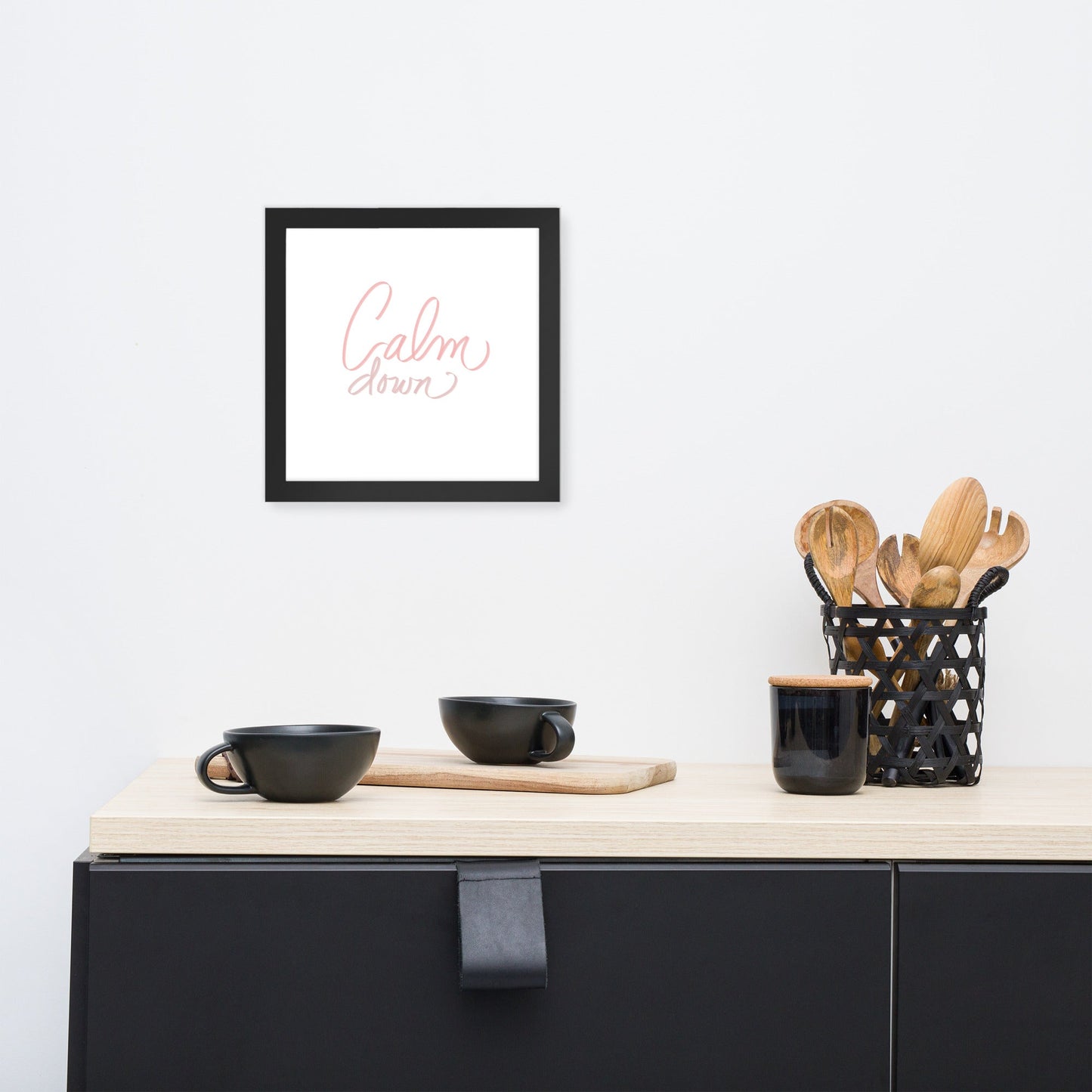 "Calm Down" Framed Wall Art - Cart Retail