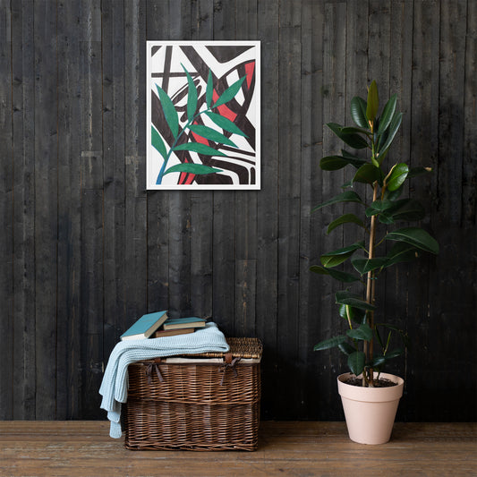 Red Leaf Framed canvas