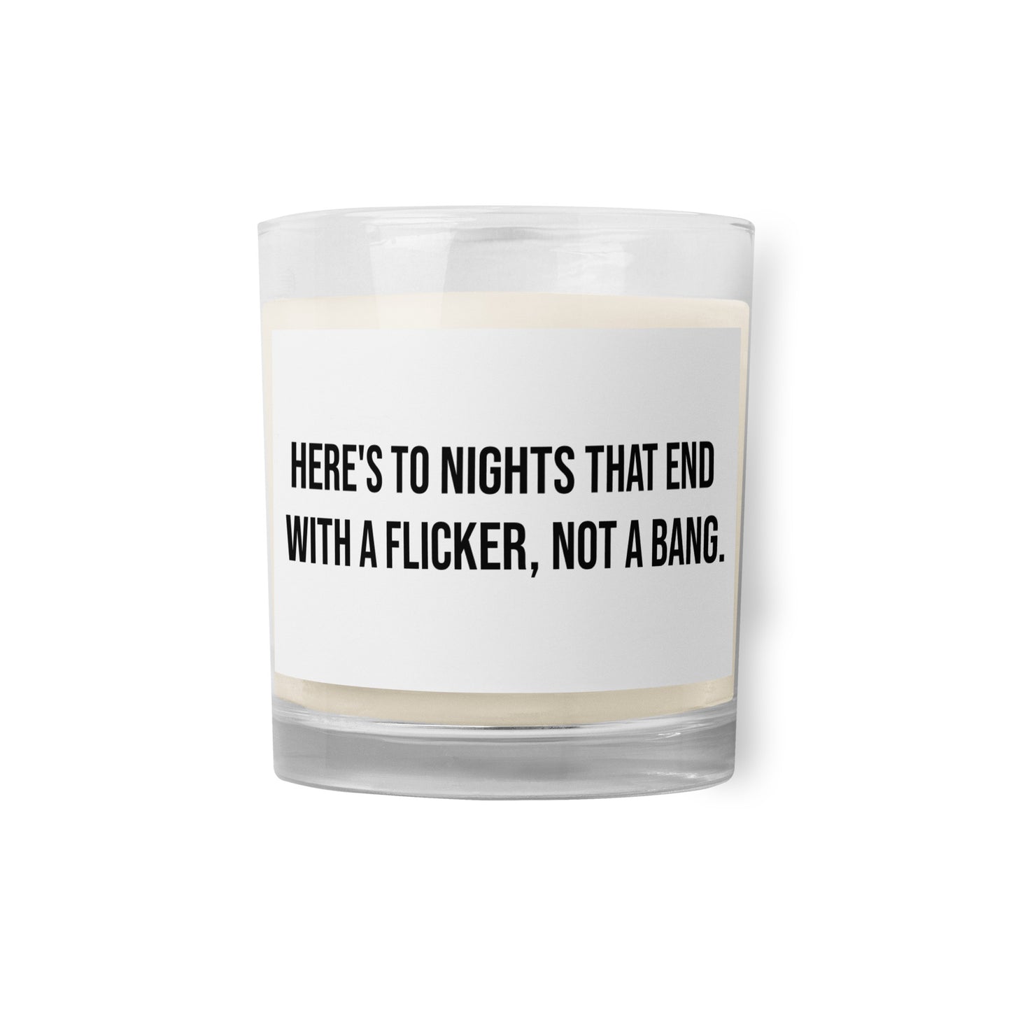 FLICKER Glass jar soy wax candle