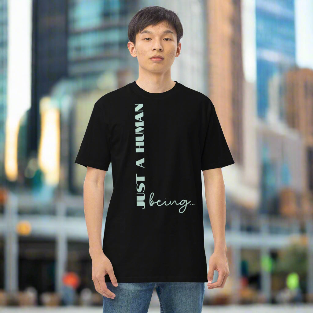 "Human. Being." Men’s premium heavyweight tee - Cart Retail