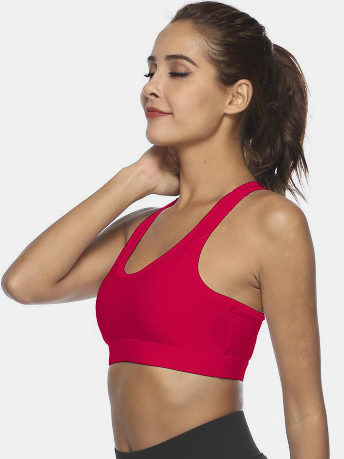 Cutout Scoop Neck Active Tank with pocket