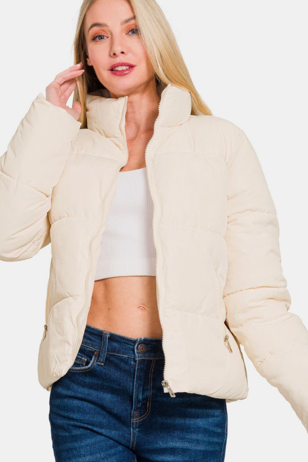 Puffer Jacket with Pockets