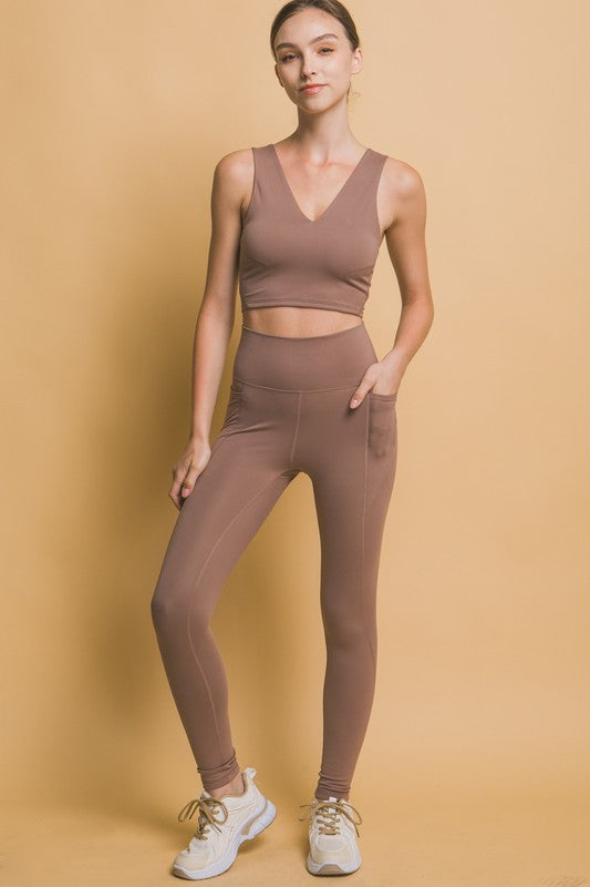  High Waist Leggings with Side Pockets Cart Retail