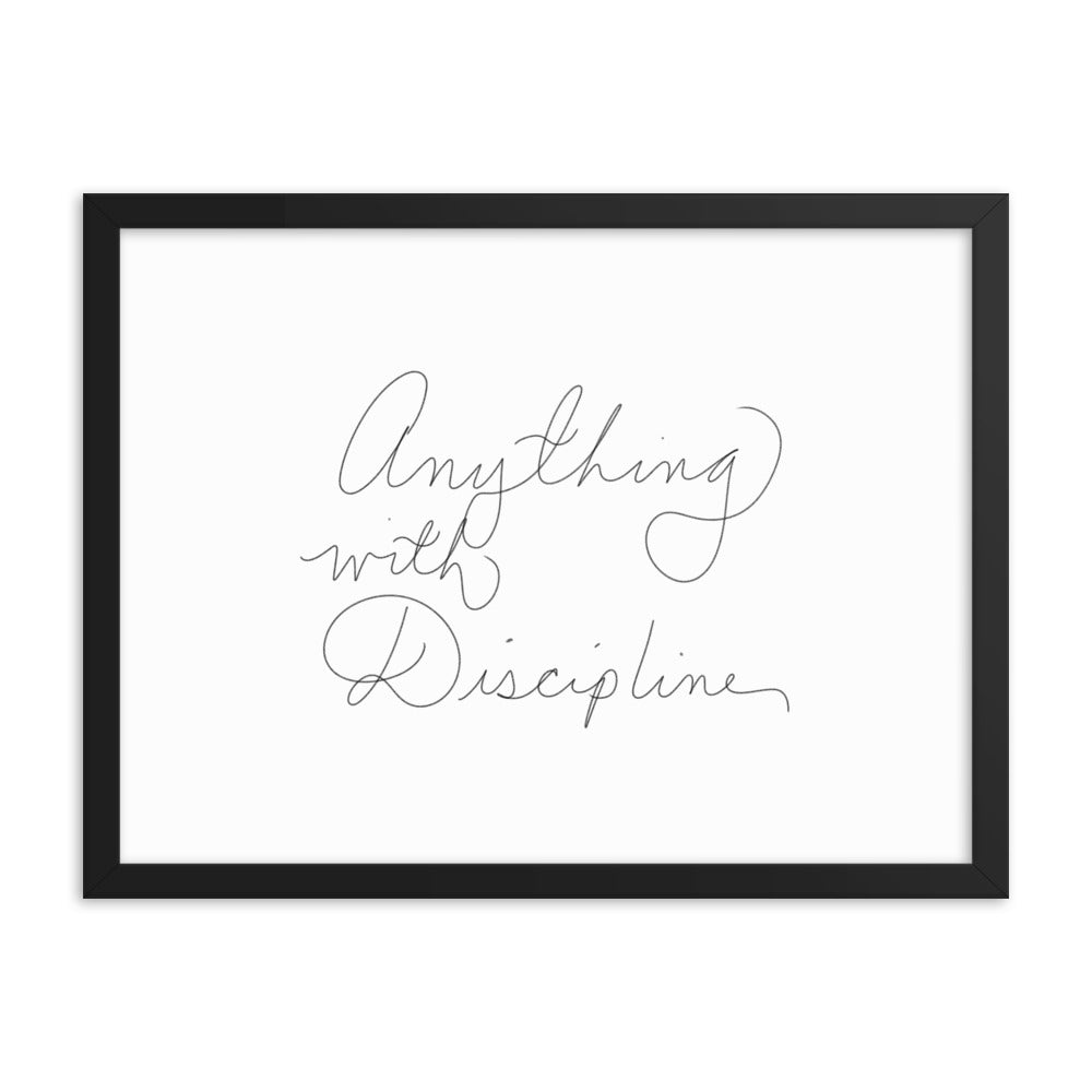 Anything With Discipline - Framed Photo Paper Poster - Cart Retail