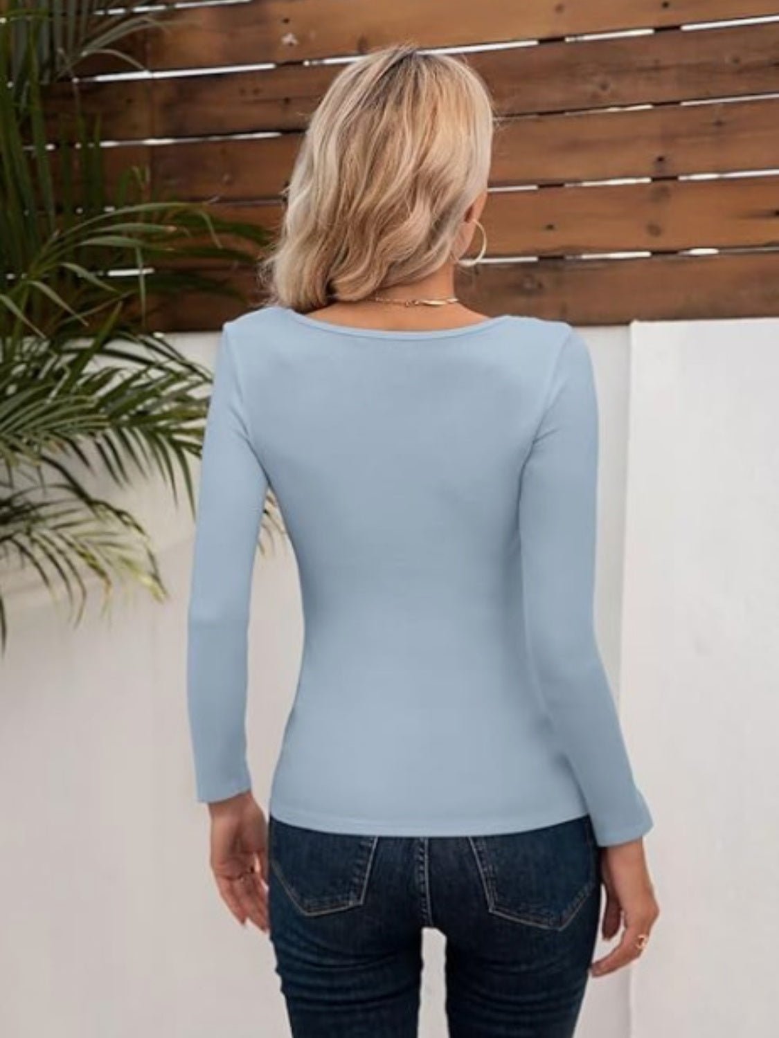 Asymmetrical Neck Long Sleeve T-Shirt - Cart Retail