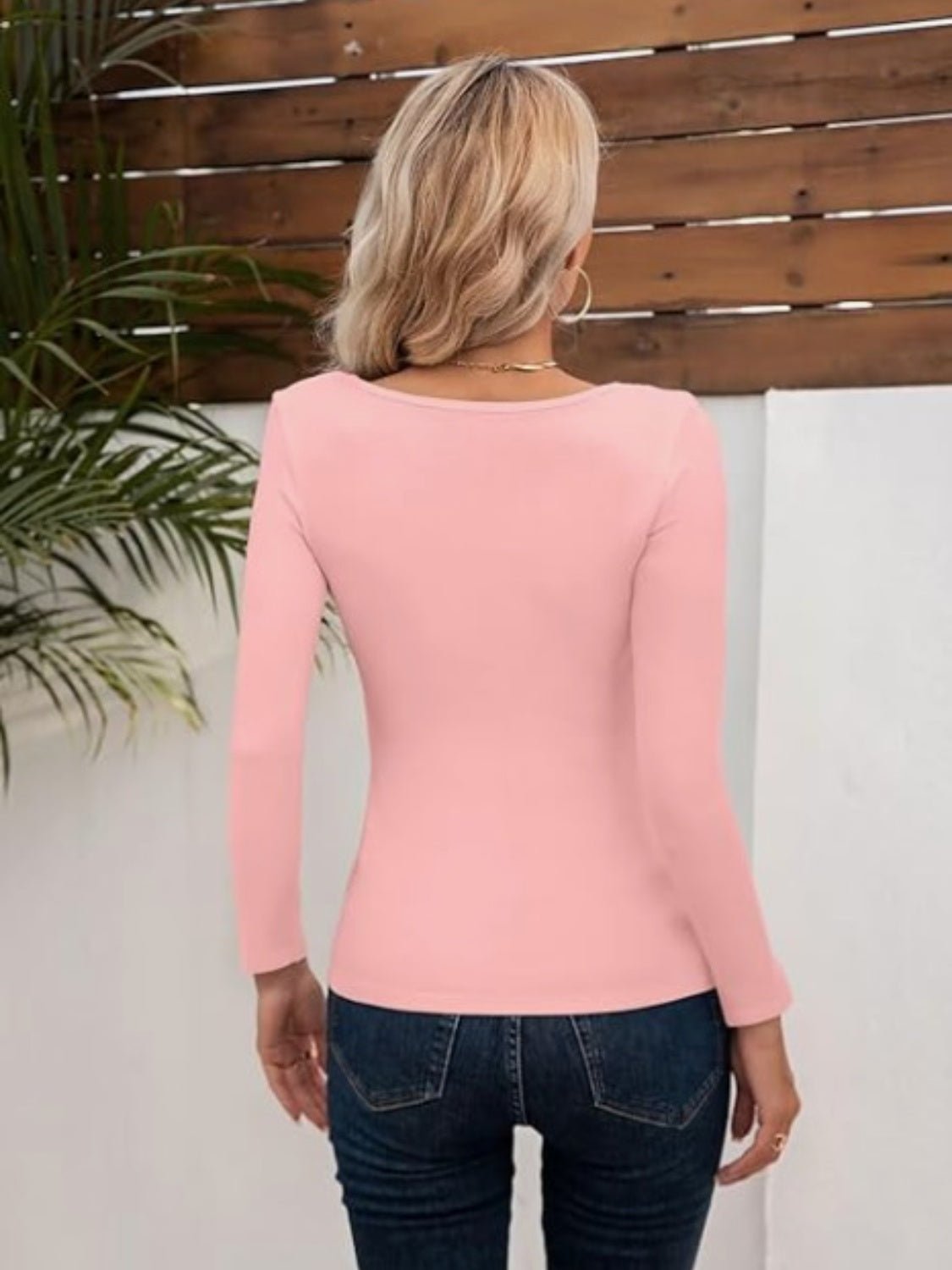 Asymmetrical Neck Long Sleeve T-Shirt - Cart Retail