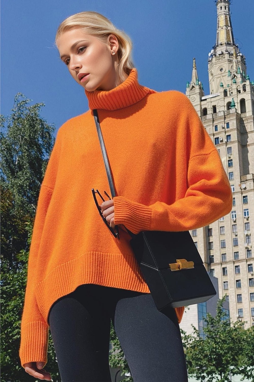 Basic Bae Turtleneck Dropped Shoulder Long Sleeve Sweater - Cart Retail