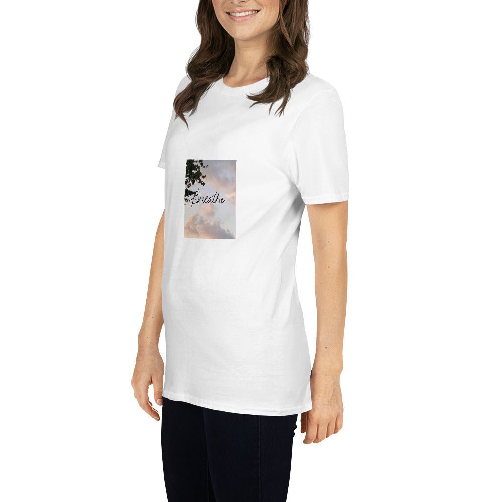 "Breathe" Scenic Graphic Print Short - Sleeve Unisex T - Shirt - Cart Retail