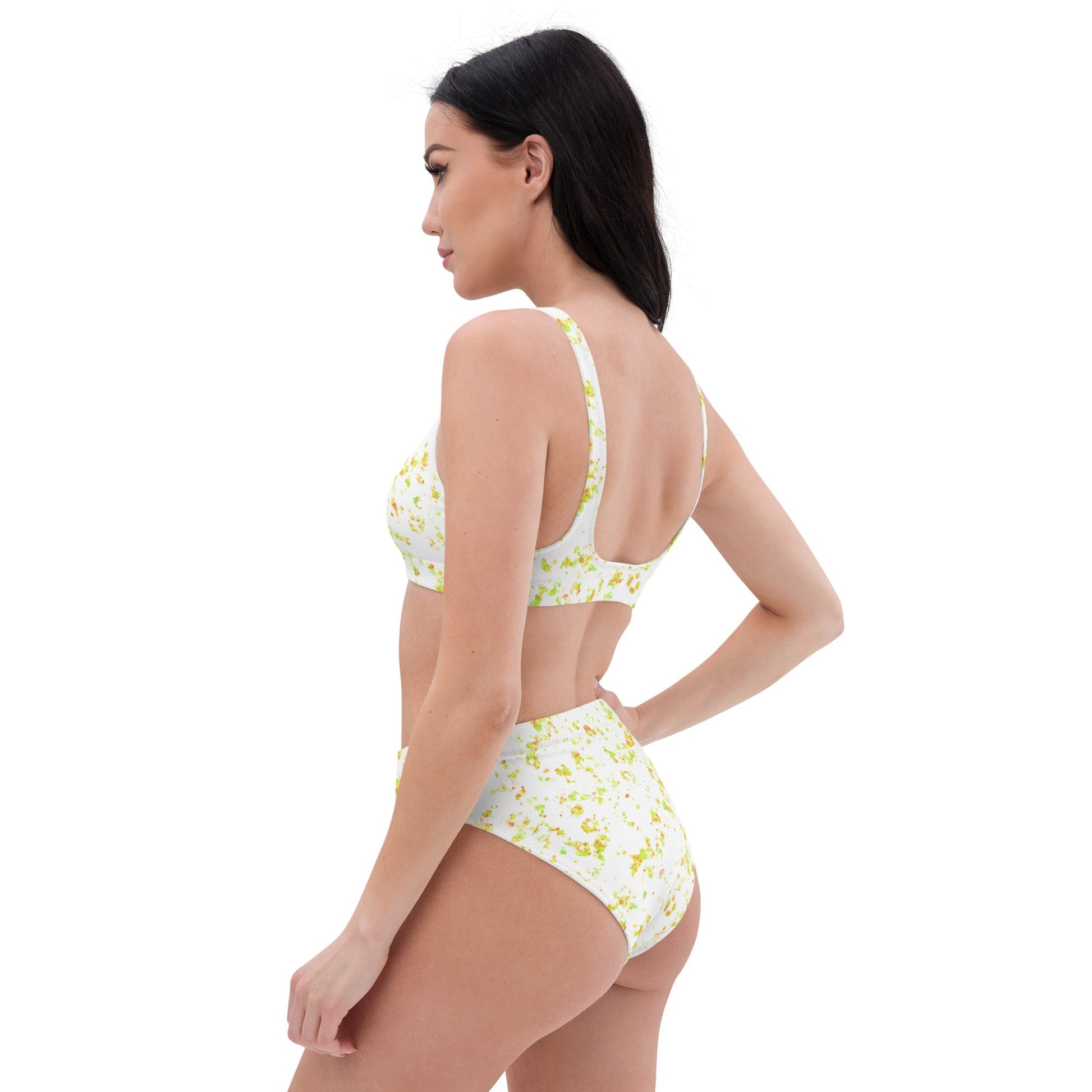 "Bright Print" Recycled High - waisted Bikini - Cart Retail