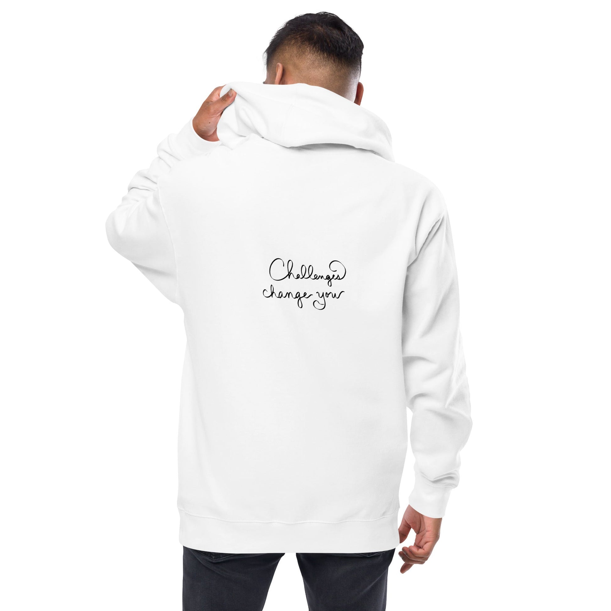 "Challenges Change You" Unisex Fleece Zip Up Hoodie - Cart Retail