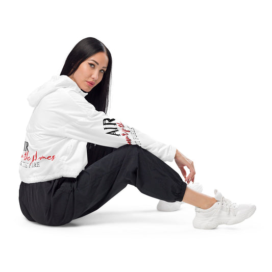 "Fueled" Women’s Cropped Windbreaker - Cart Retail