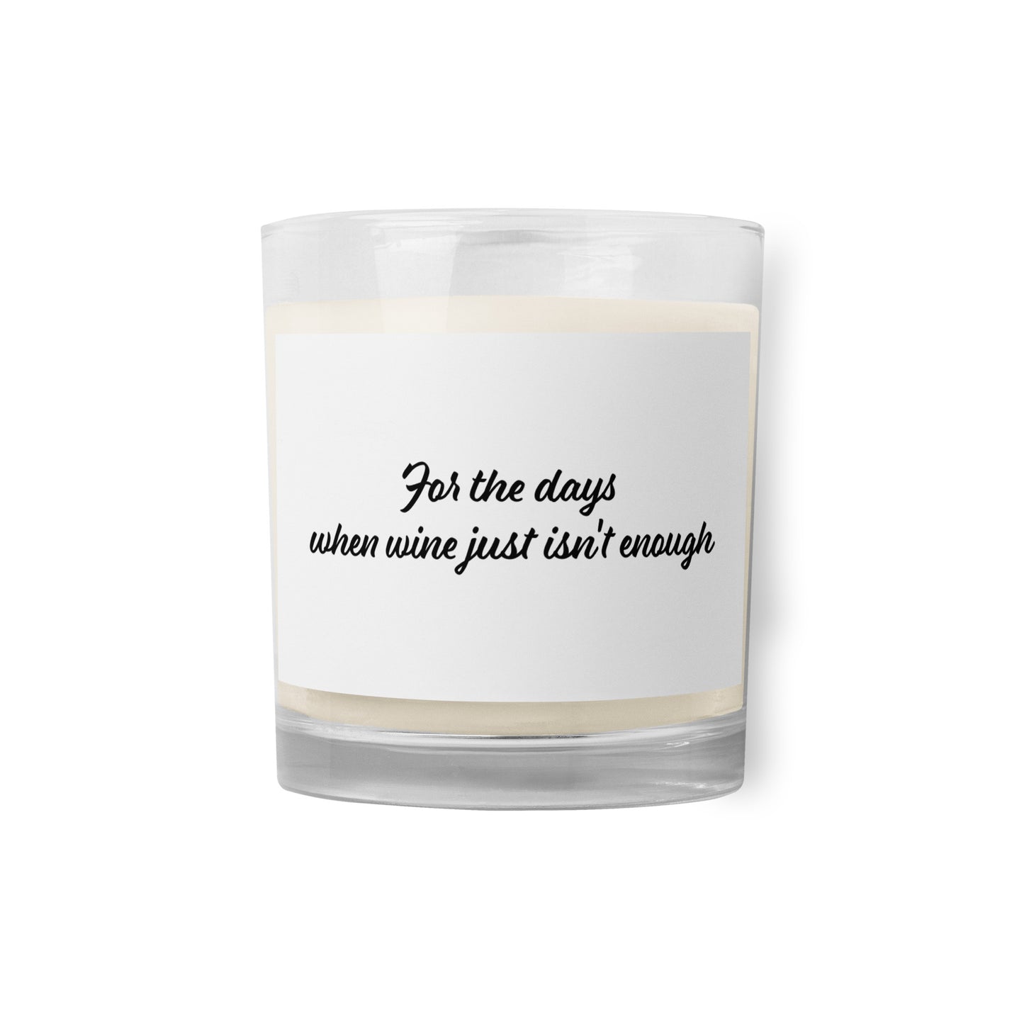 Glass jar soy wax candle