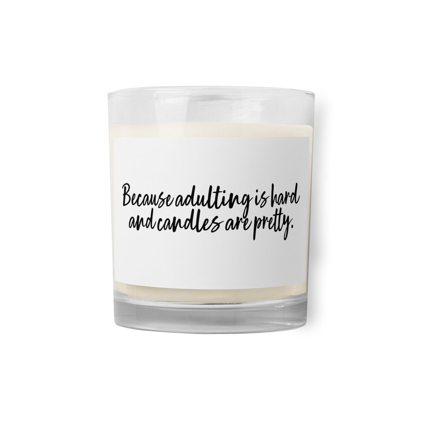 Glass jar soy wax candle