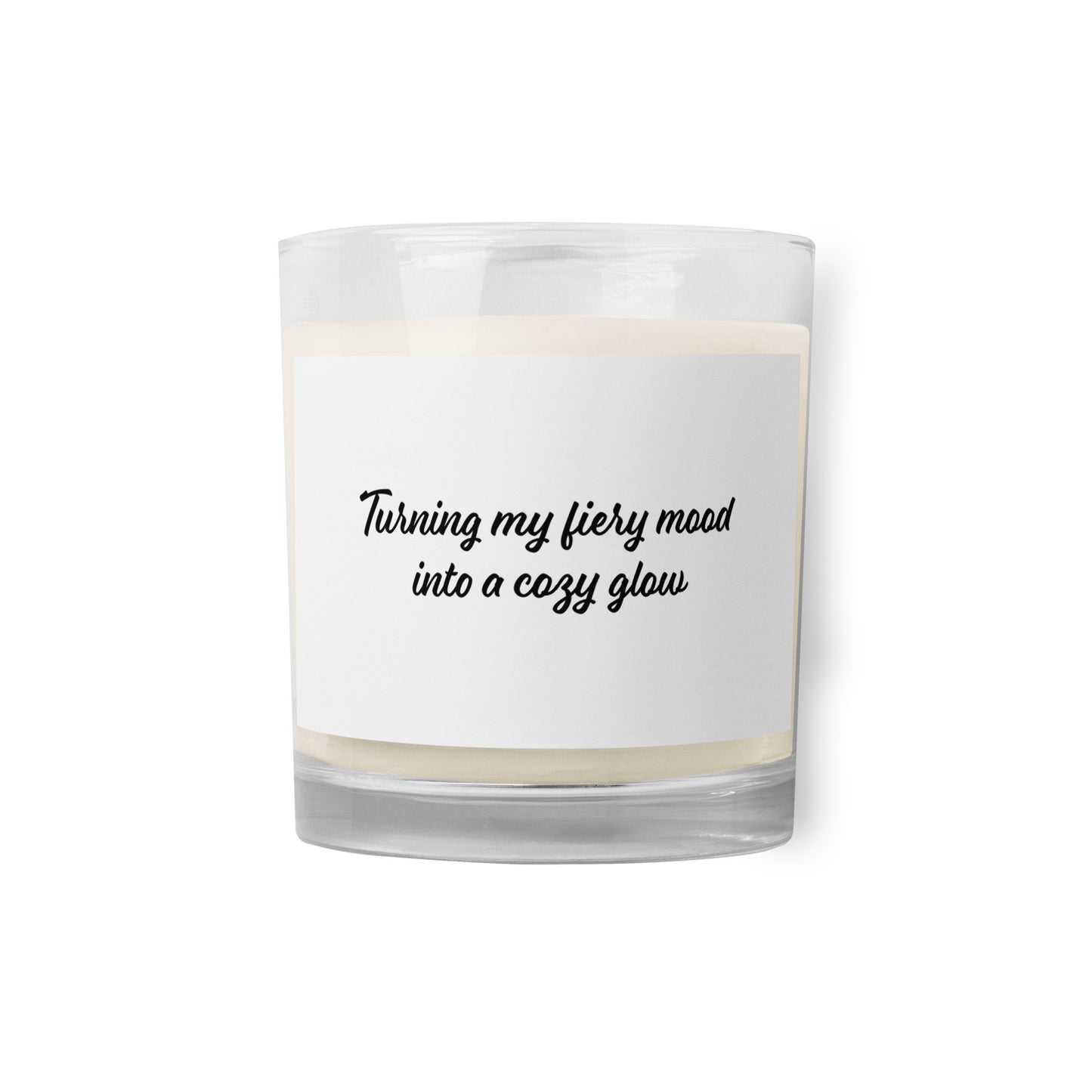 Glass jar soy wax candle