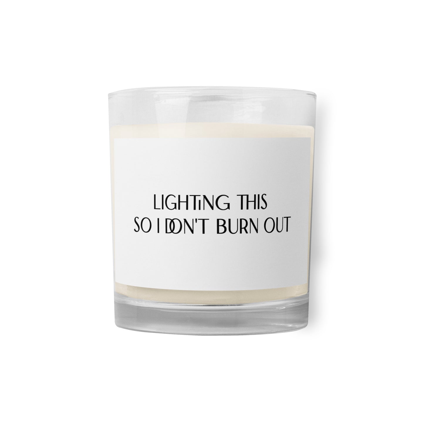 Glass jar soy wax candle