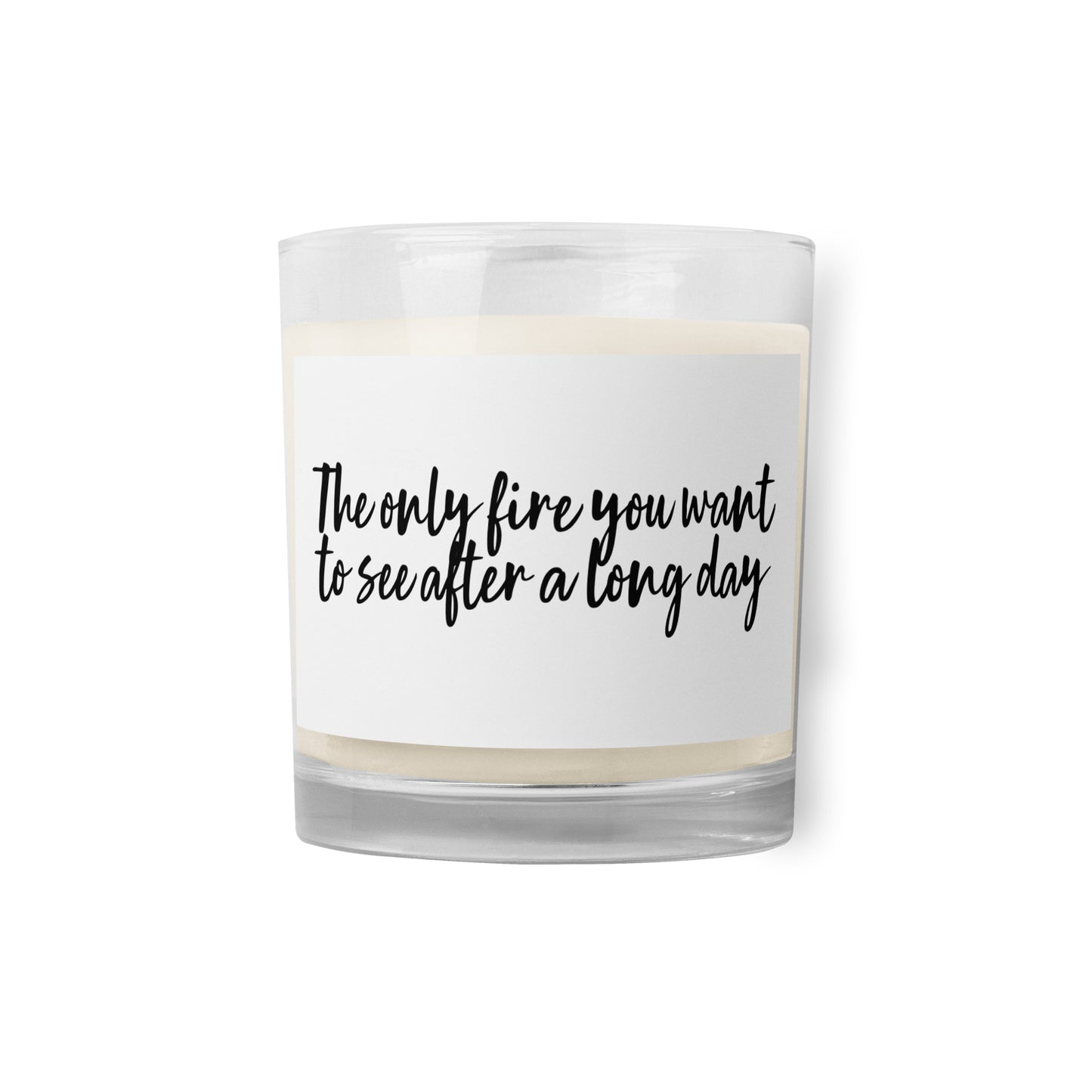 Glass jar soy wax candle