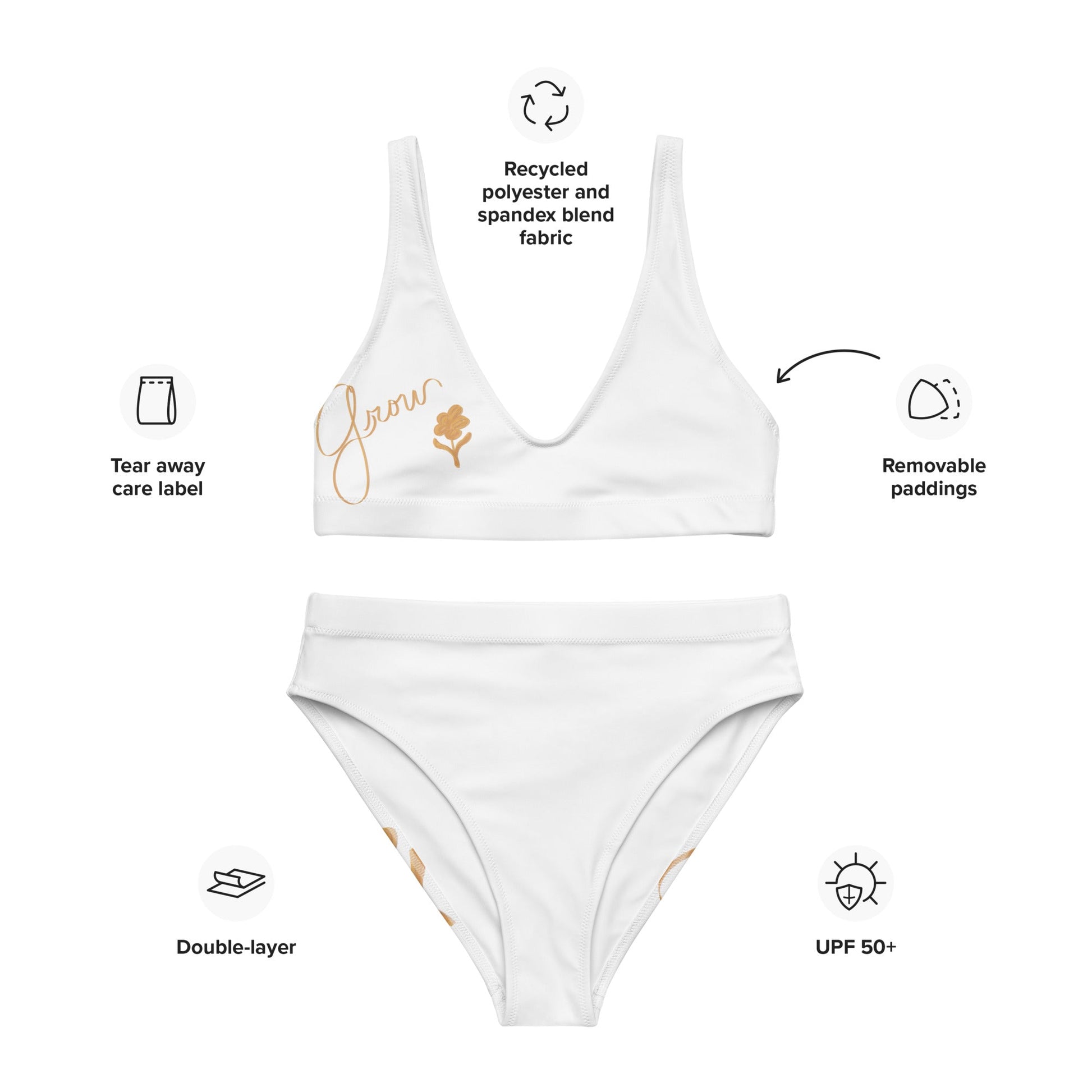 "Grow" Recycled High - waisted Bikini - Cart Retail