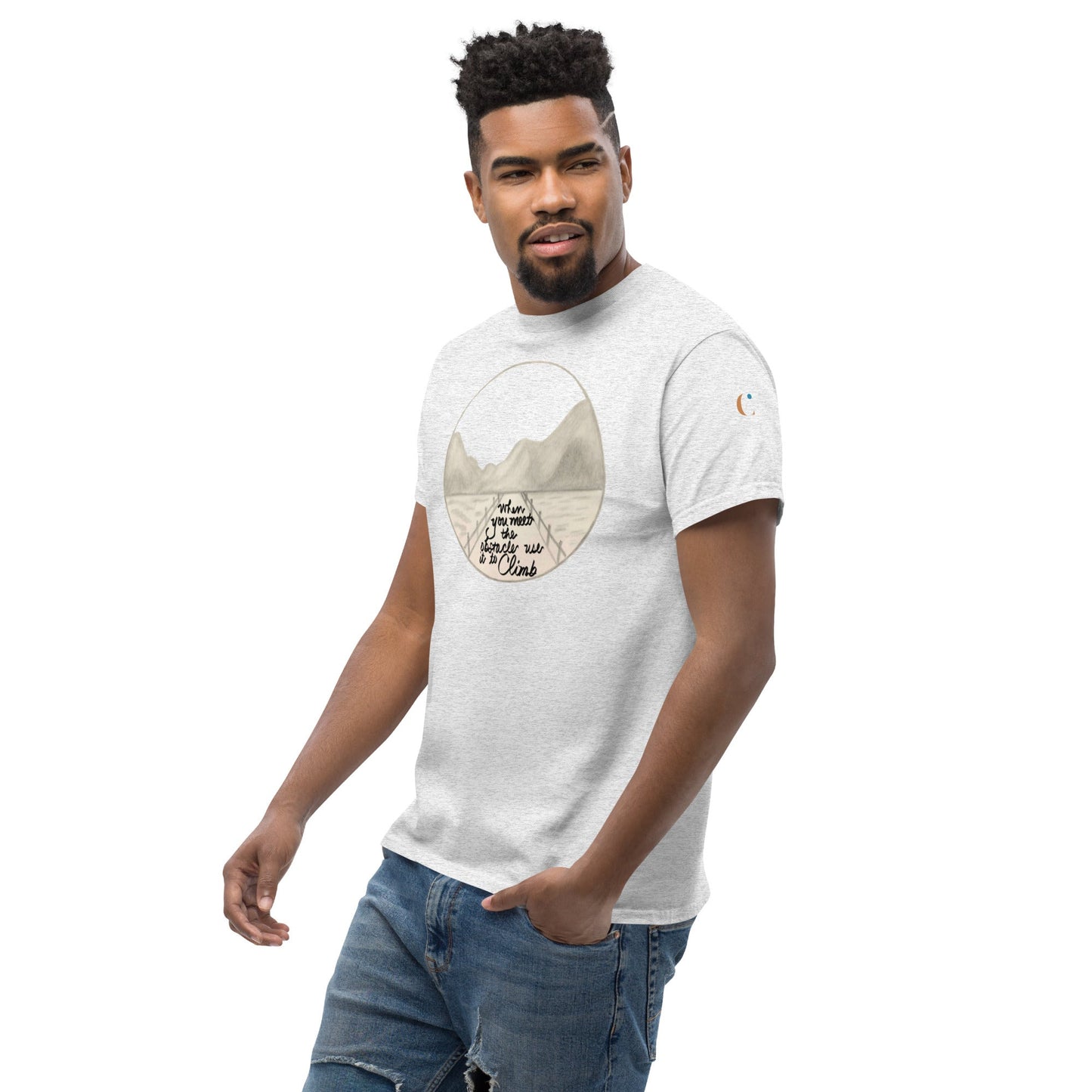 "The Obstacle" Men's graphic tee shirt with Art print on front - Cart Retail