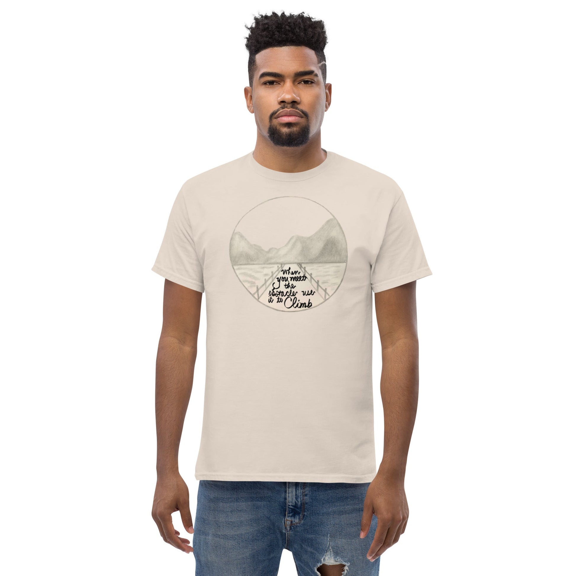 "The Obstacle" Men's graphic tee shirt with Art print on front - Cart Retail