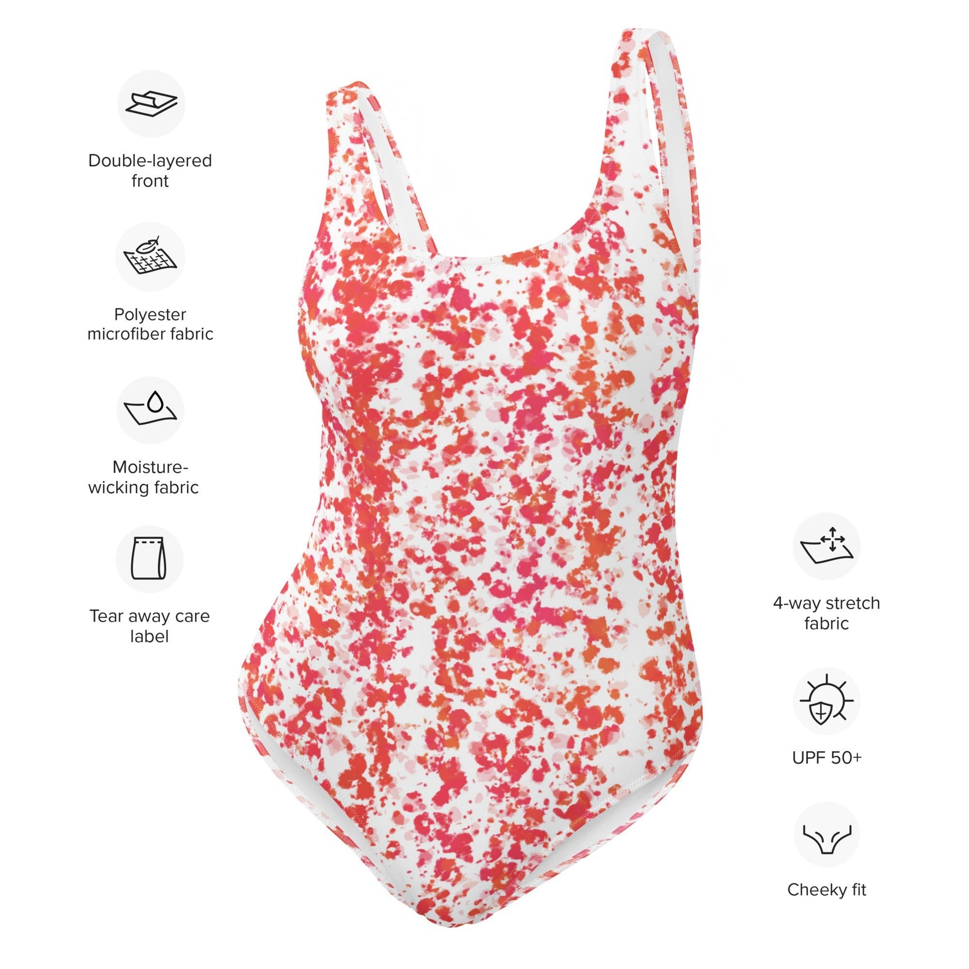 "Warm Pink Monty" One - Piece Swimsuit - Cart Retail