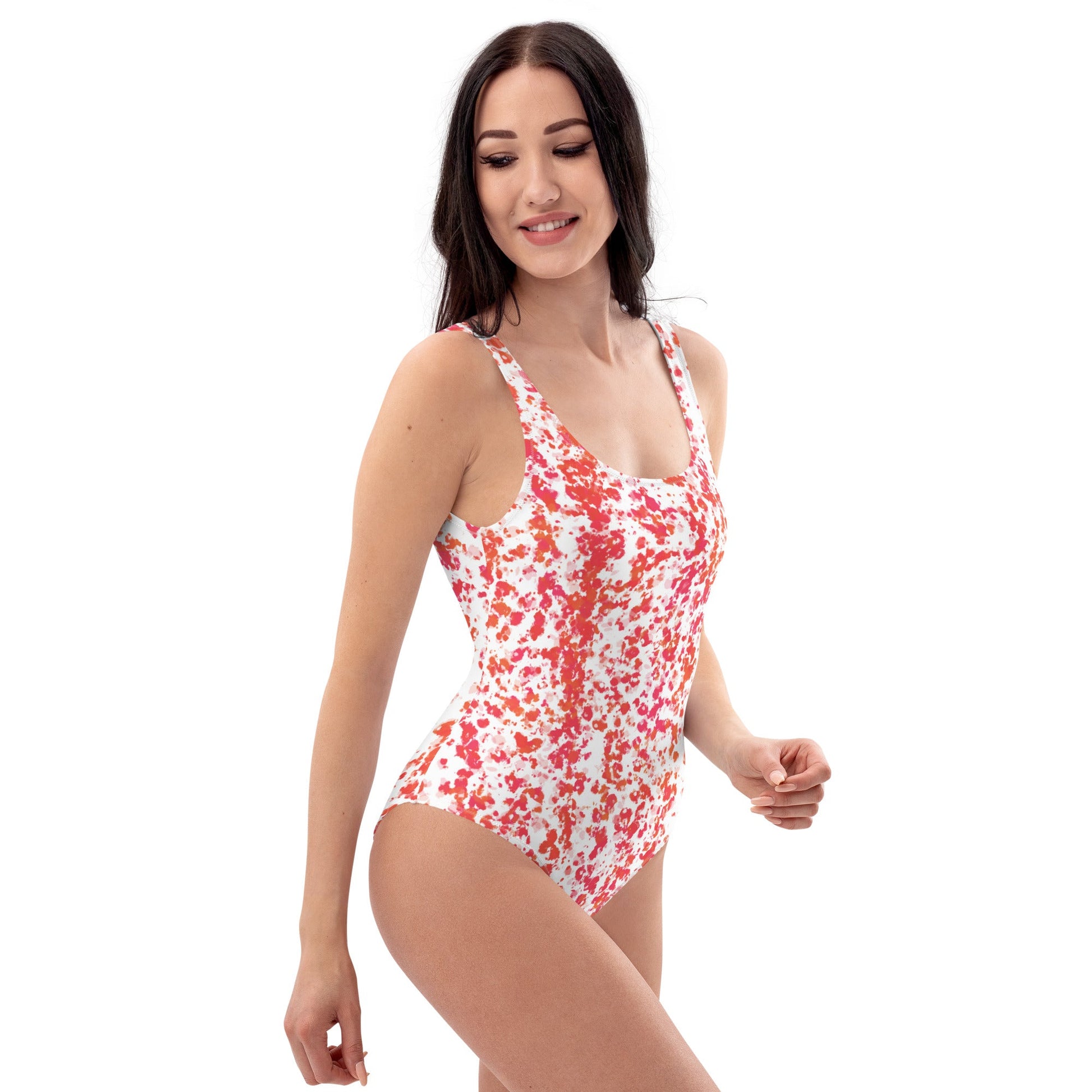 "Warm Pink Monty" One - Piece Swimsuit - Cart Retail