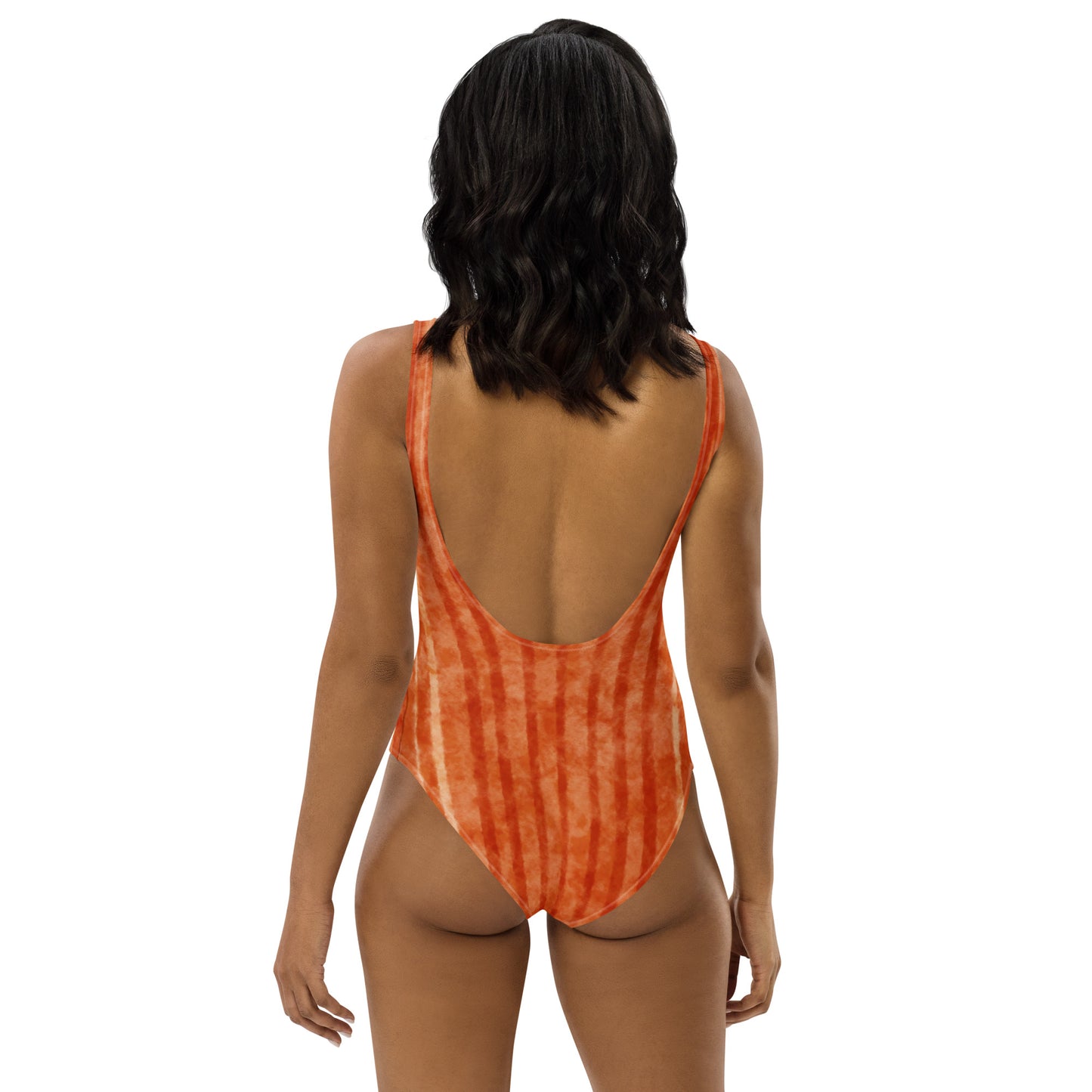 "Warm Striped Suit" One-Piece Swimsuit