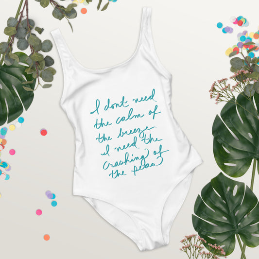 Crashing of Seas One-Piece Swim Suit